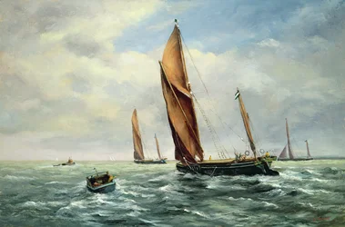 Courses de barges à voile sur la Medway